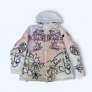 ROXY X ROWLEY PUFFER JACKET - BRIGHT WHITE/LAUREL FLORAL WOMENS 2024 - Medium